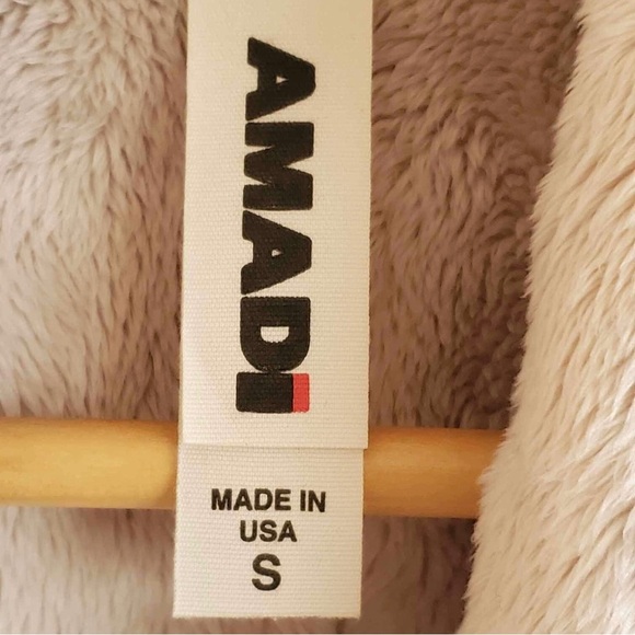 Amadi Anthropologie Grey Shearling Draped Kady Sherpa Vest Size Small - Picture 7 of 7